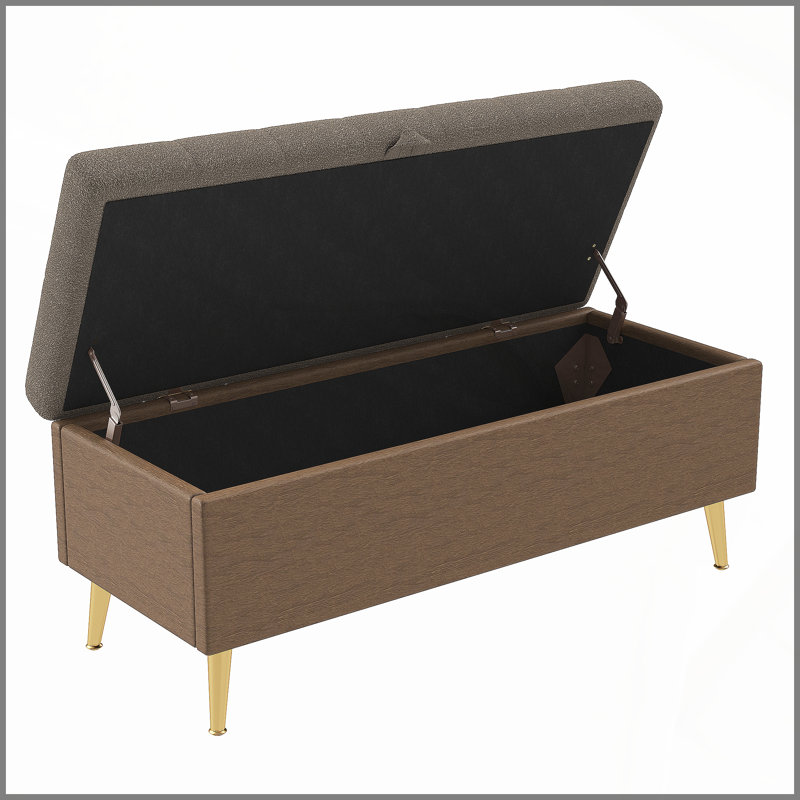 Banc de rangement avec repose-pieds Modern Modern, Coffee