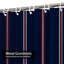 Rideau de douche rayé bleu rouge, blanc et bleu marine avec 12 crochets-1015176169
