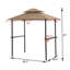 Pavillon de jardin en métal pour barbecue l 8 pi x P 5 pi Gadberry-828042569-828042572