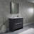 Artemis 35.88 " W Freestanding Standard Free Standing 1 Single Vanity Bathroom Vanity With Ceramic Top with Mirror-24551226