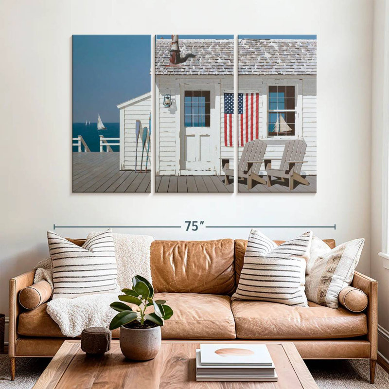 Gillard White American Dock House, 42" H x 65" W