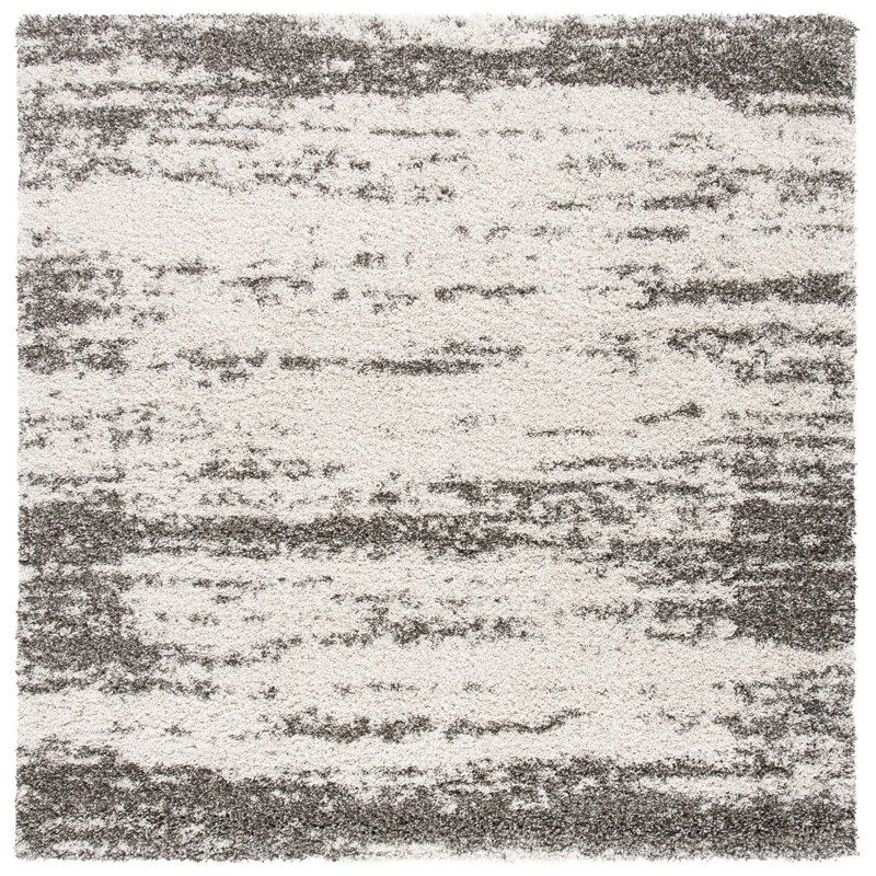 Hudson Shag Performance Abstract Rug, Square 7'