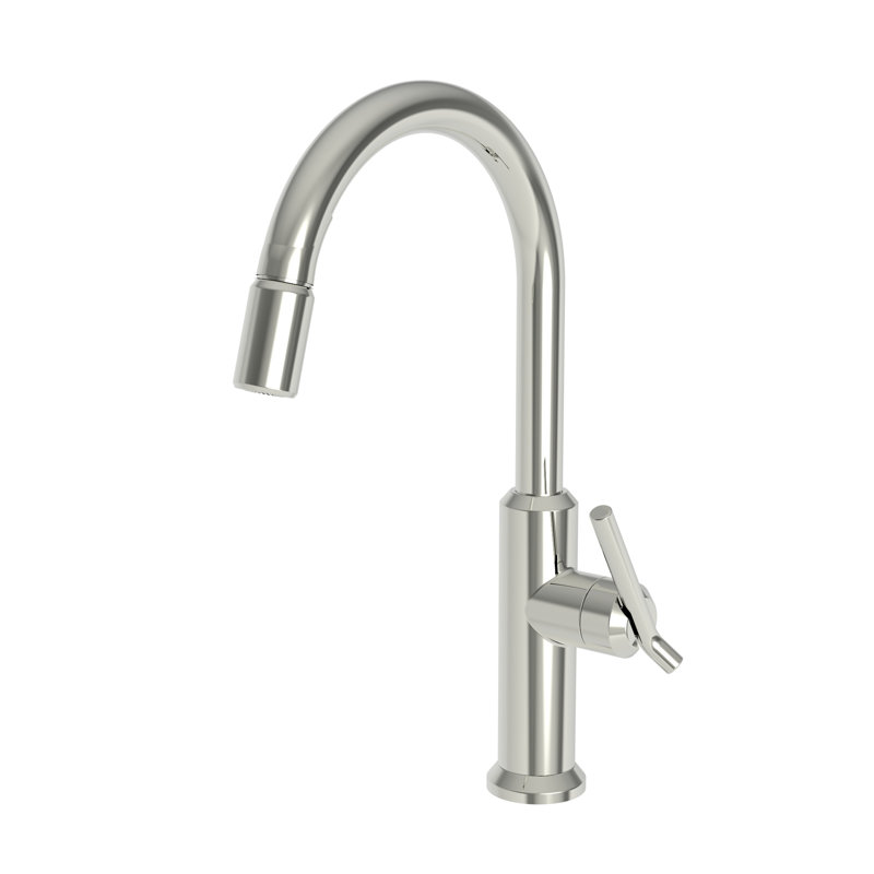 Jeter Single Handle Pull Down Kitchen Faucet, Polished Nickel