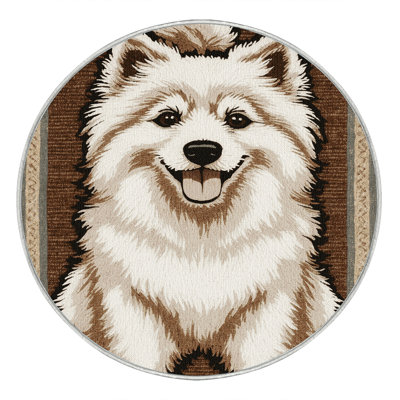 Washable American Eskimo Dog Dogs Area Rug