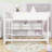 Queen Over Queen Bunk Bed With Built-In Storage Shelves And Charging Station,Ladder-915277161