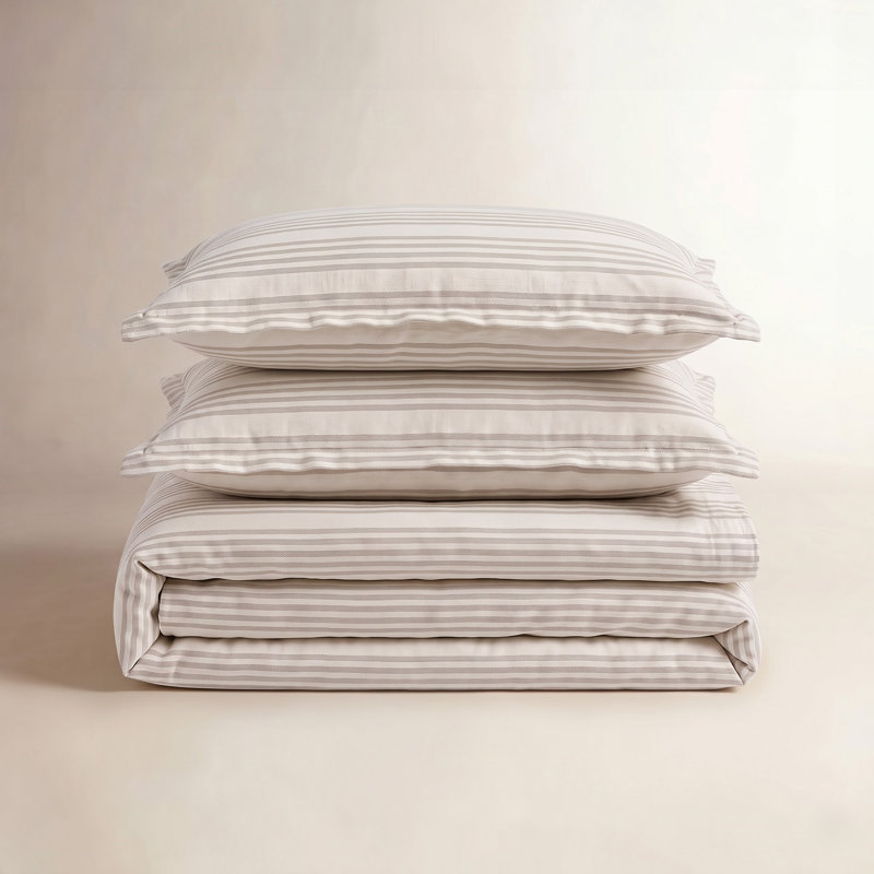 Literie Edirne, Housse de couette pour grand lit et 2 taies décor