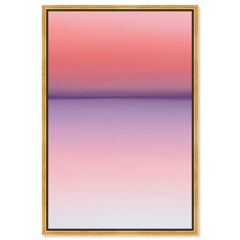 Peach Coastline II Print by Oliver Gal, 16"H x 11"W, Gold Floater Frame