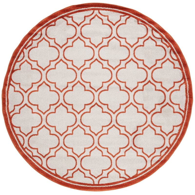 Alkmaar Performance Geometric Rug, Round 7'