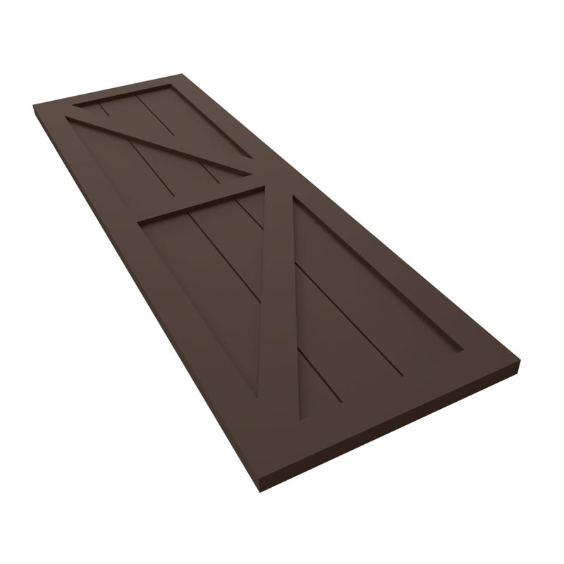 Deux volets de ferme EnduraCore Composite, L 15 po, Brun raisin, 66"H