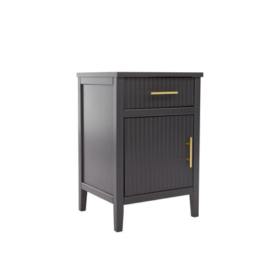 Amanraj 40cm W Solid + Manufactured Wood Bedside Table