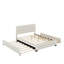 Grand lit plateforme tapissier avec lit gigogne et tiroirs-206221460