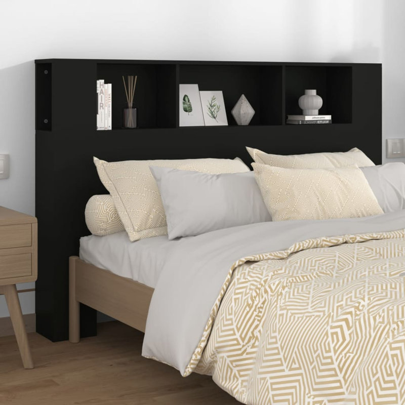 Macungie Headboard, 105cm H x 160cm W x 19cm D, Black