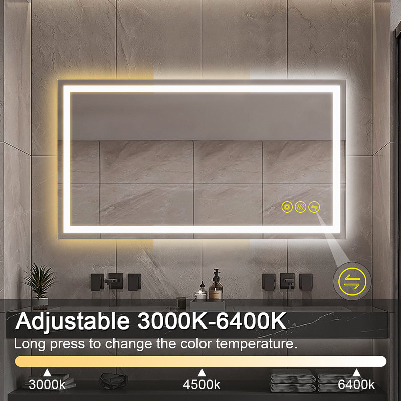 Miroir mural Helga, H 40 po x l 24 po x P 1,2 po