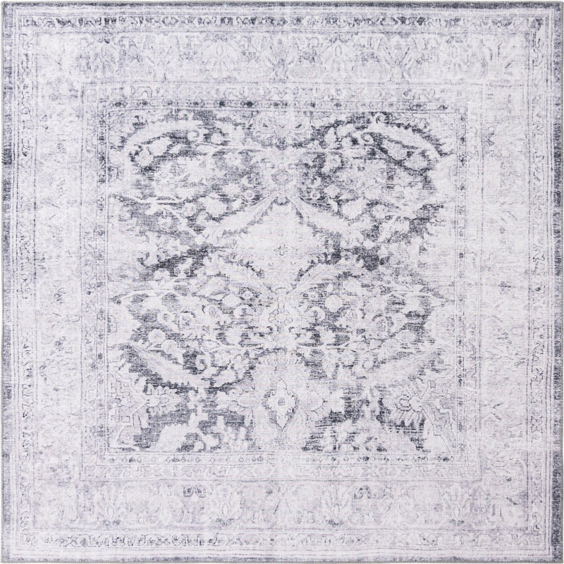 Heyde Chenille Oriental Indoor Rug, Square 7'6"