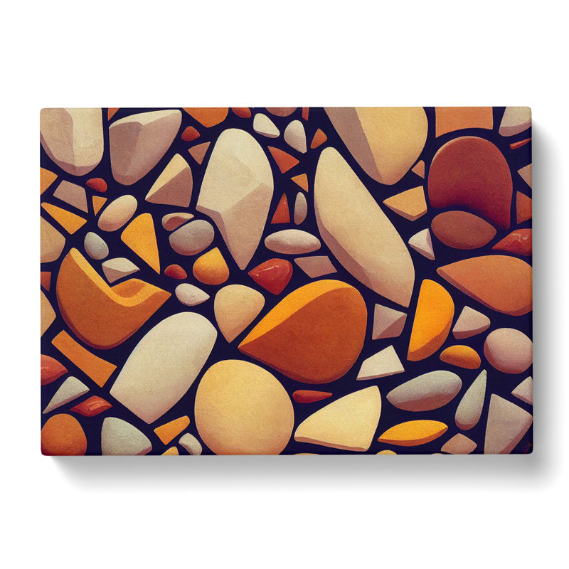 Collection Of River Pebbles Vol.3 - Wrapped Canvas, 35cm H x 50cm W x 3cm D