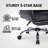 Ergonomic Cross Legged Office Chair With Footrest,leather Big And Tall Executive Chair With Wheels,reversible Armrest And Lumbar Pillow,135° Reclining Computer Wide Desk Chair For Home,office （3D Kneading Massage Head）-850370812