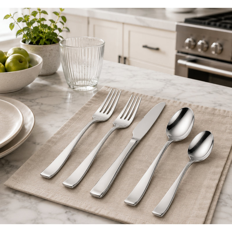 65-Piece 18/10 Silverware Set for 12