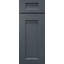 DL Cabinetry (prêt à assembler) Armoire murale à porte simple de style Shaker de 36 po de hauteur l09 po x H 36 po x P 12 po - Cyber gris-124958032-124958025