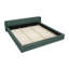 Très grande base de lit tapissier avec tissu chenille, tête de lit moelleuse et support robuste pour un confort ultime.-120418330