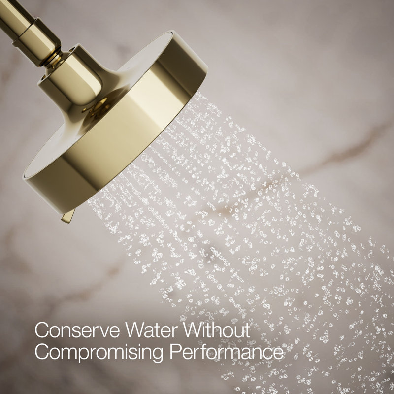 Purist 1.75 GPM Full/Standard Fixed Shower Head, Vibrant French Gold
