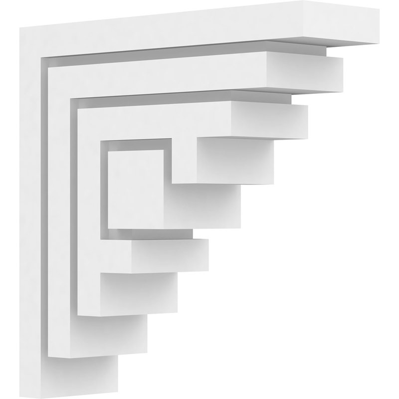 3 1/2"W x 12"D x 12"H Standard Landon Architectural Grade PVC Bracket, 12" H x 3.5" W x 12" D