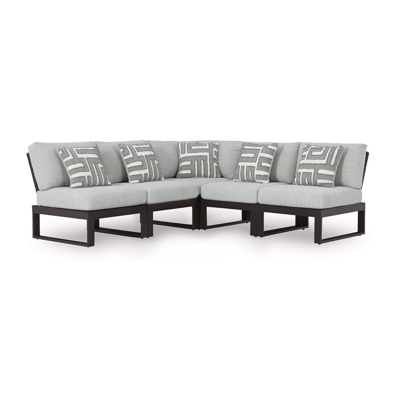 Jennings 5-Piece Outdoor Sectional, 5, Symmetrical