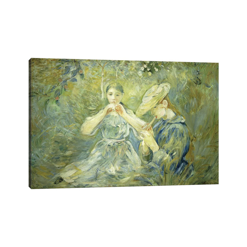 La Flageolet, 1890 by Berthe Morisot - Wrapped Canvas Painting, 66.04 cm H x 45.72 cm W
