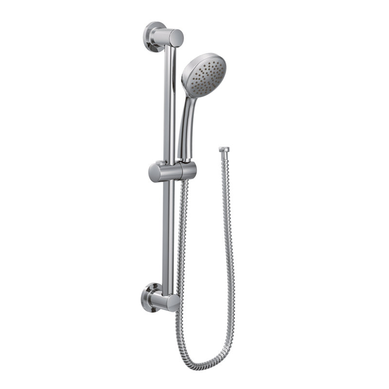 Pomme de douche coulissante complète éco-performante, Chrome