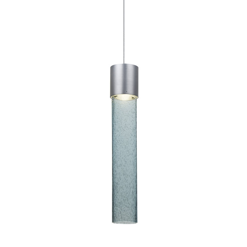 Luminaire suspendu cylindrique 1 lumière, Bleu