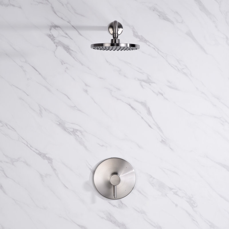 Robinet de douche avec valve brute, Nickel brossé