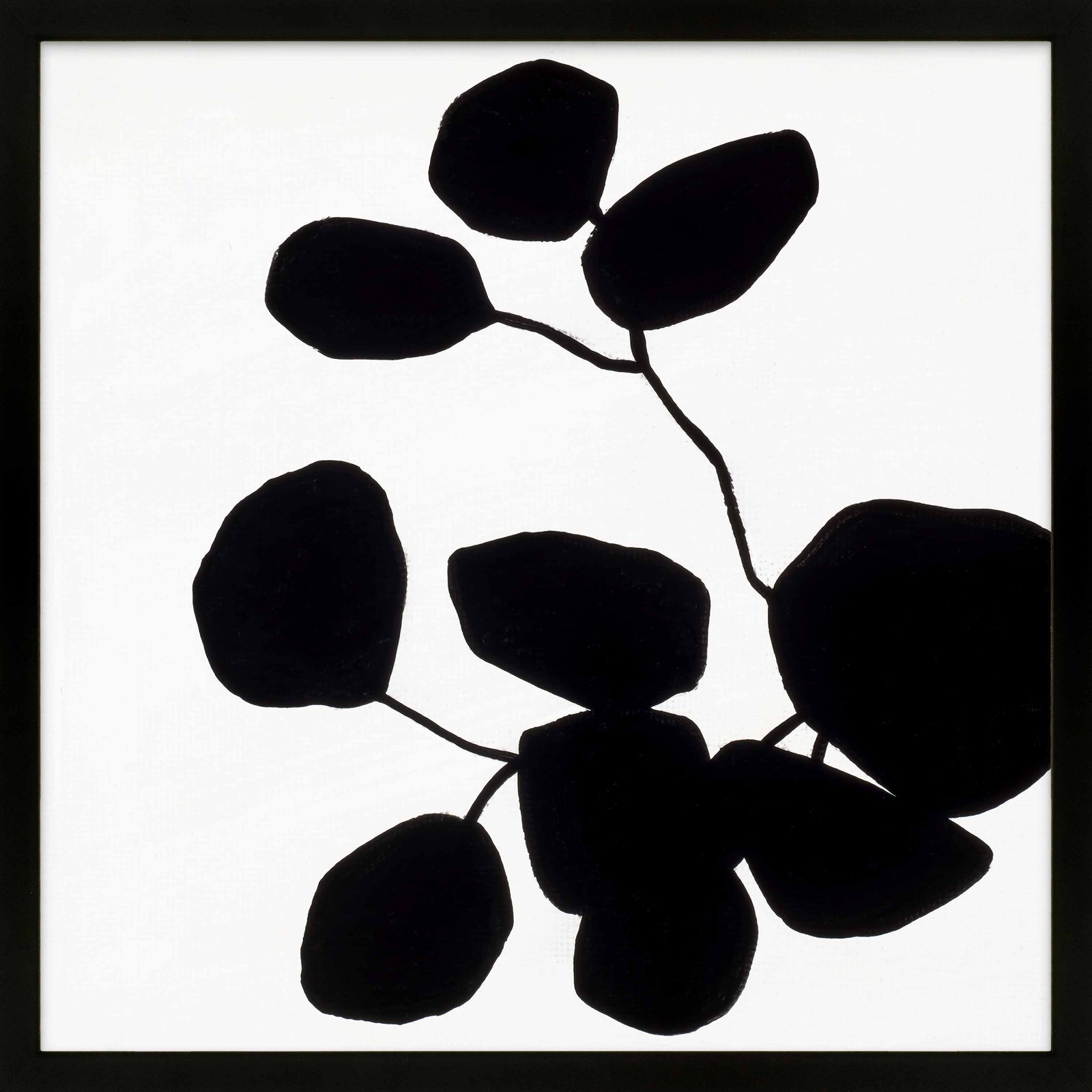 Makelo "Modern Botanical 5" Print by Lee Lessem, Black Framed Paper, 24" H x 24" W x 1.25" D