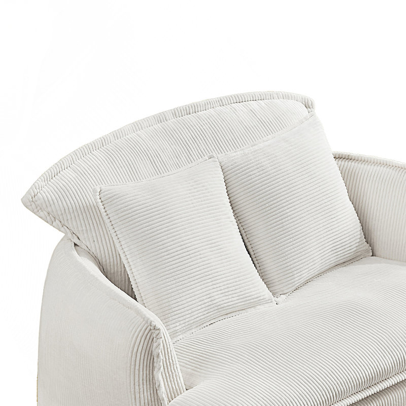 Fauteuil convertible convertible avec repose-pieds, Beige
