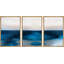 «Minimal Landscape Abstract Blue Ocean Horizon Landscape», impression sur toile 3 pièces-91260095-91260097