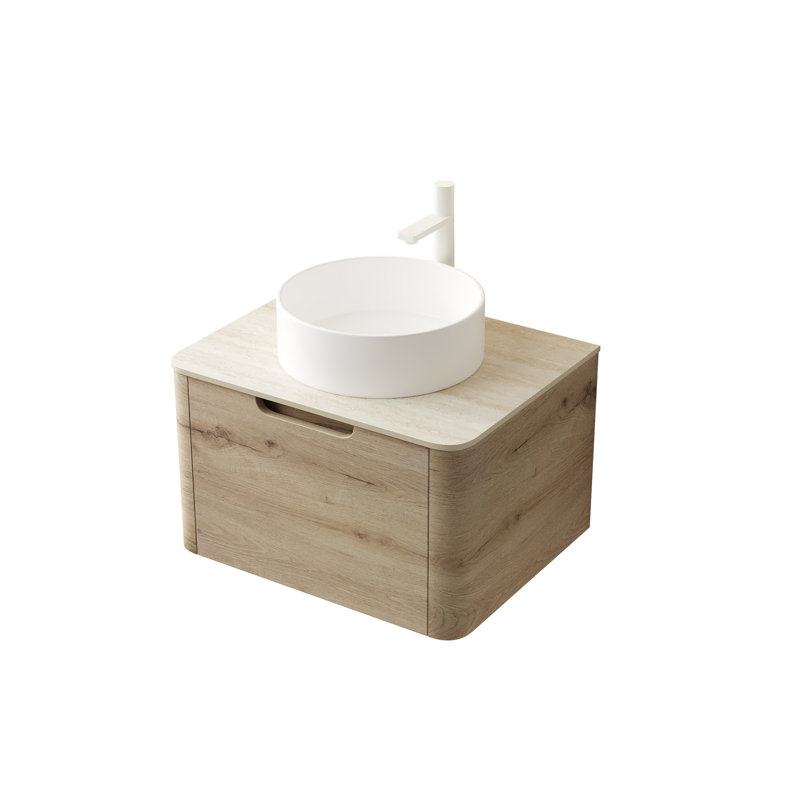 Meuble-lavabo de salle de bain avec lavabo, armoire de rangement murale avec tiroir, pré-assemblé