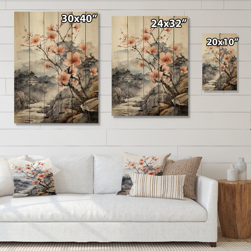 Asian Art Fantasy Sumi I sur impression sur bois, H 32 po x l 24 po x P 0,78 po