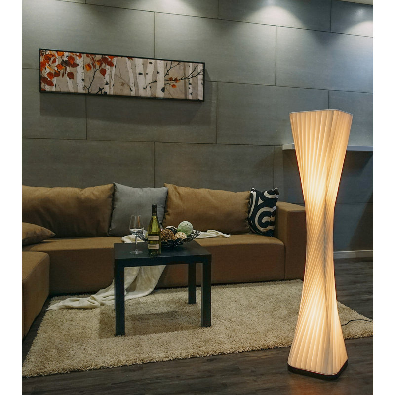 48'' White Column Floor Lamp