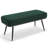 43.3"W Modern Upholstered Bench with Metal Frame and Teddy Fabric-1424308445