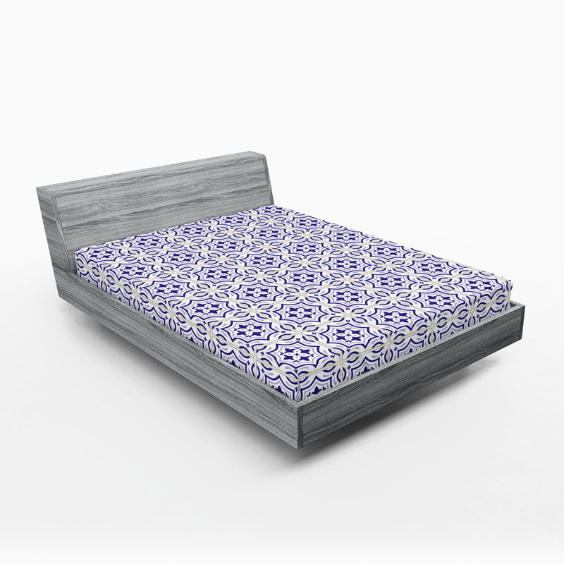 Drap-housse Ambesonne, paquet de 2, Violet / bleu / oriental gris, Drap-housse grand