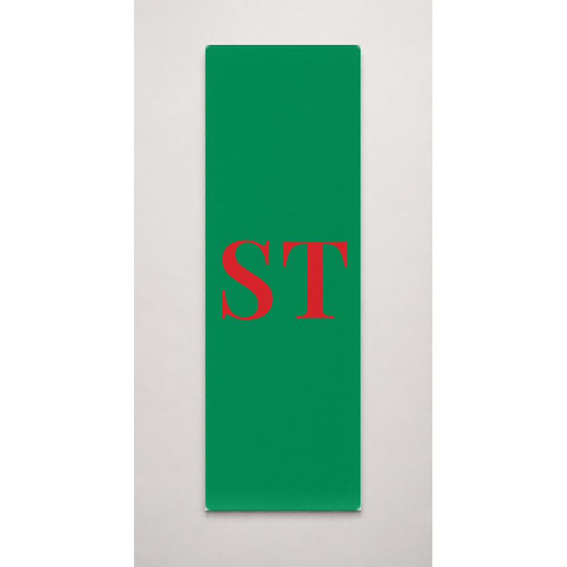 Sao Tomé-et-Principe Drapeau Mondial Monogramme Diamant de Luxe — Jaune Vert Rouge — Grande Toile Murale, H 72 po x l 24 po