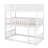 Triple Wood Bunk Bed, With Ladders, Guardrails Detachable Bunk Bed-399701409