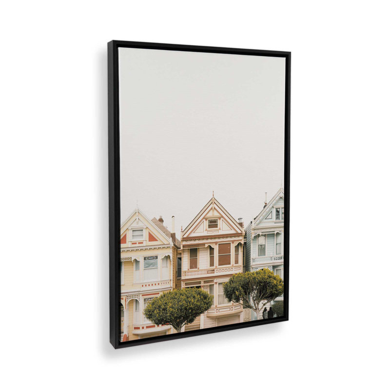 Impression sur toile tendue Architectural Whimsy, Cadre flottant noir satiné, H 12,75 po x l 8,75 po x P 1,75 po
