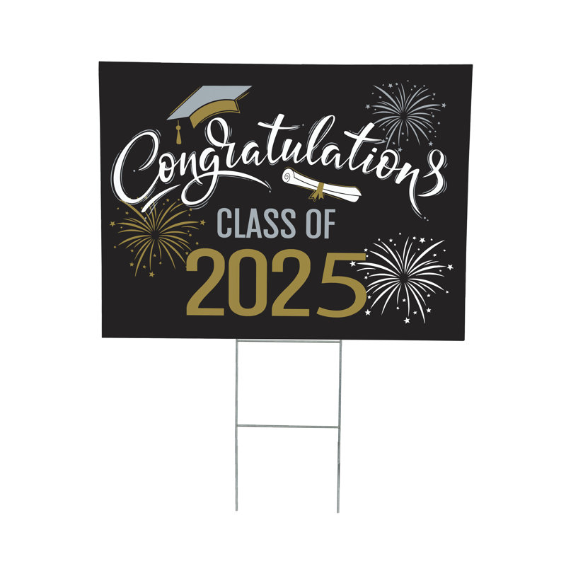 Enseigne de cour «Congrats Class of 2025»