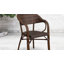 Chaise de patio en rotin et aluminium Shelie