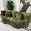 Causeuse en mélange de lin vert 39,37 po avec coussins décoratifs