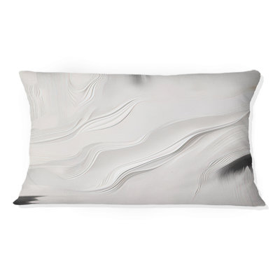 Coussin décoratif en marbre blanc et gris Ripples Of Stone V