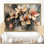 Gloden Symphony of Abstract Fuschia Flowers II - Fuschia, art mural
