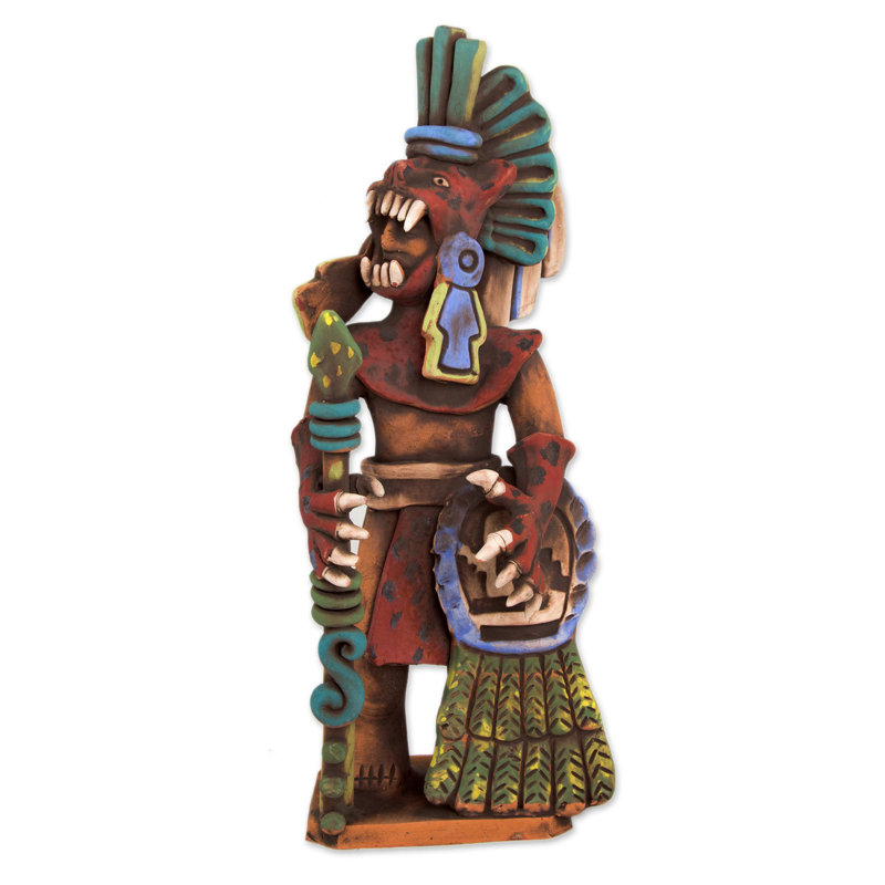 Figurine en céramique Fuerce Aztec Jaguar Warrior