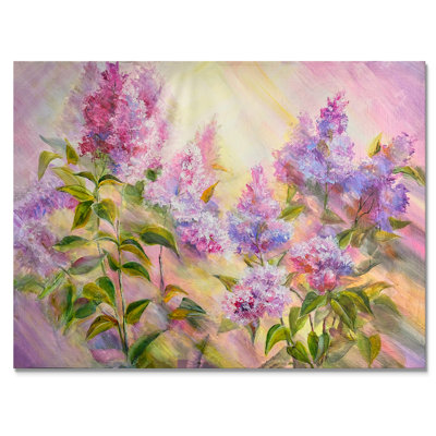 «Modern Modern Lilac Flowers VI», reproduction sur toile