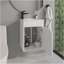 Meuble-lavabo de salle de bain avec lavabo, 1 porte, blanc-950929182