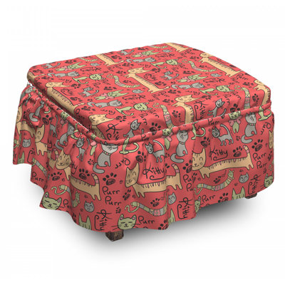 Box Cushion Ottoman Slipcover